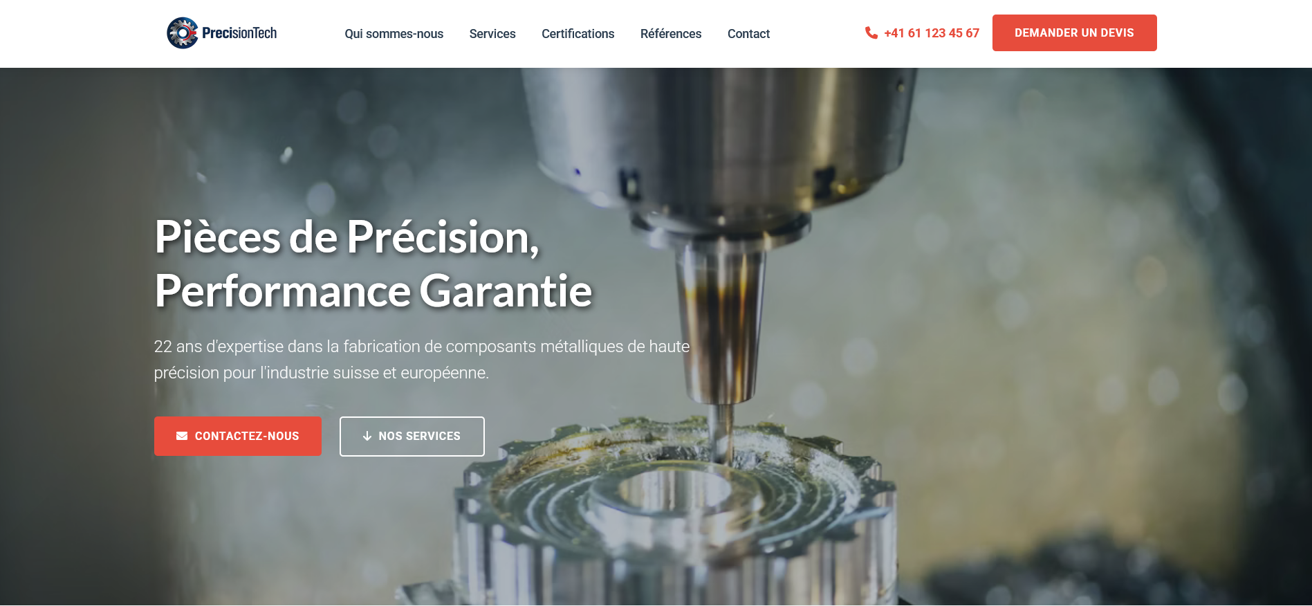 Fabricant industriel - Suisse romande · PrecisionTech